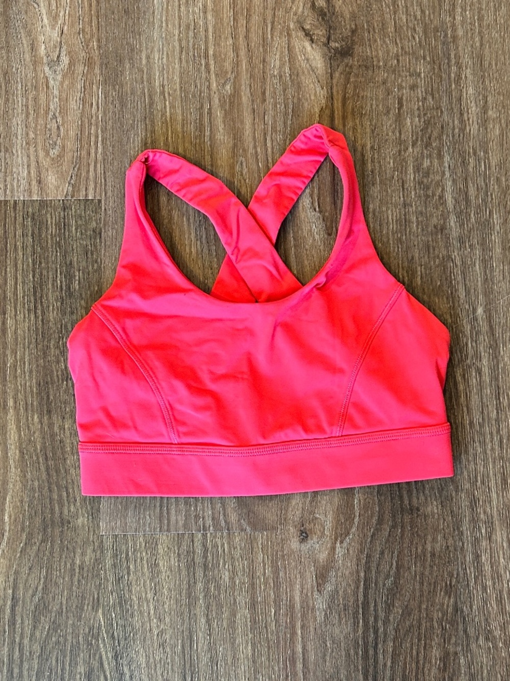 Lululemon Sports Bra Bright Coral Pink Red Women’s 6
